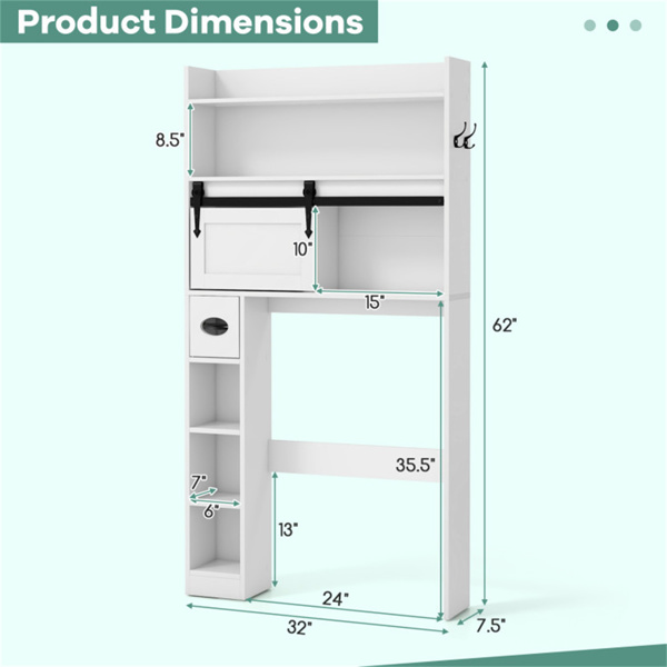 Toilet Storage Cabinet White