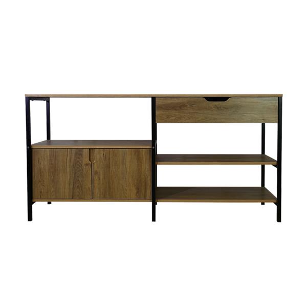 Living room side cabinet, storage cabinet, sideboard cabinet, kitchen utensils cabinet, sturdy and durable iron frame support, living room TV cabinet, sideboard buffet cabinet,buffets & sideboards