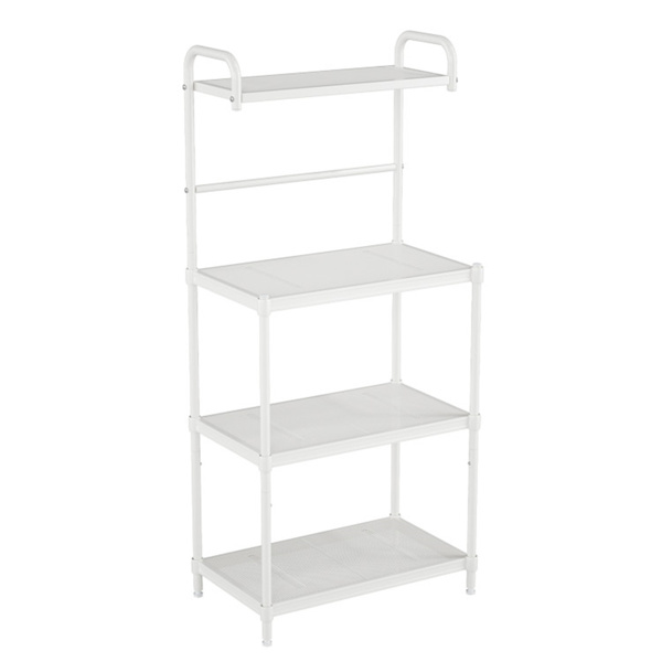 4 layer storage shelf white