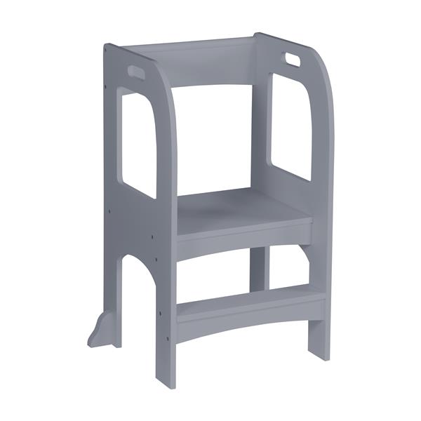 Child Standing Tower, Step Stools for Kids, Toddler Step Stool for Kitchen Counter,Gray