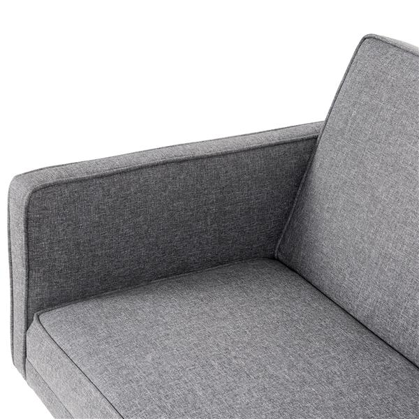 Futon Sofa Bed Convertible Sectional Sleeper Couch, Loveseat Bed with Tapered Legs for Living Room, Study, Dorm, Office