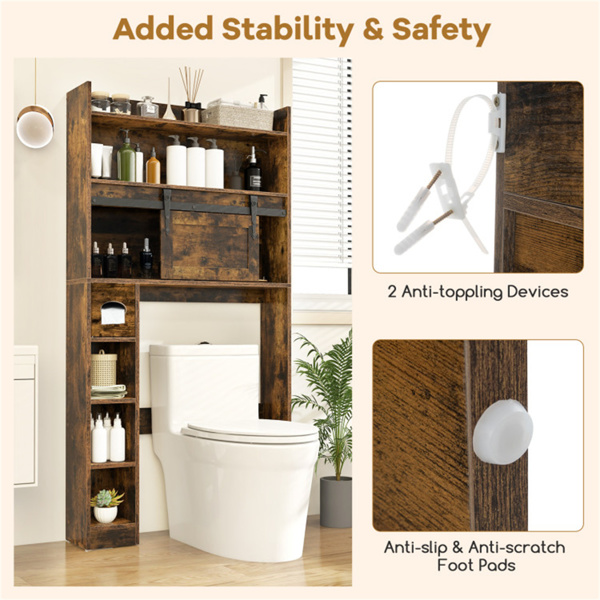 Toilet Storage Cabinet Brown