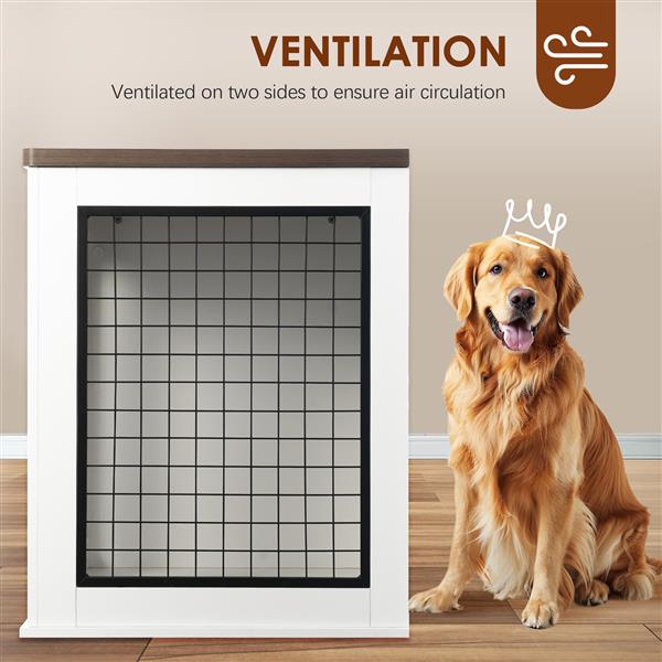 Furniture style dog cage, wooden dog cage, double door dog cage, side cabinet dog cage, Dog crate