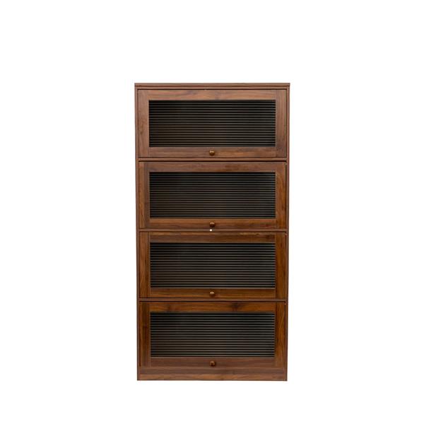 Bookcase Contemporary Closed Back Glass Doors Office Storage Cabinet Floor-to-Ceiling Low Cabinet Bookcase Against Wall Dustproof Bookshelf