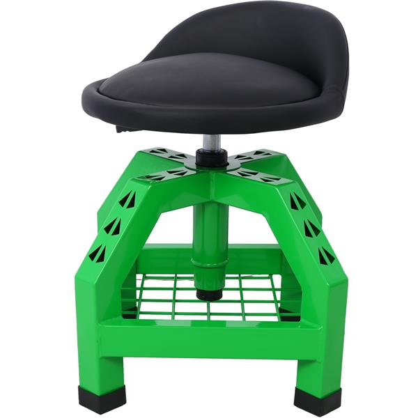 Pneumatic 360 Degree Swivel Stool, Mechanics Rolling Creeper Seat, Heavy Duty Rolling Mechanics Stool, Shop Stool with Casters green