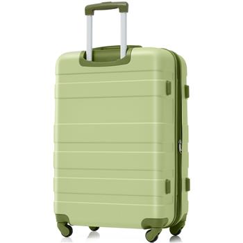 Luggage Sets New Model Expandable ABS Hardshell 3pcs Clearance Luggage Hardside Lightweight Durable Suitcase sets Spinner Wheels Suitcase with TSA Lock 20\\'\\'24\\'\\'28\\'\\'( Light Green)