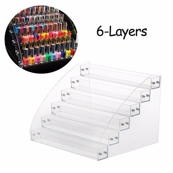 6 Tier Nail Polish Holder Display Makeup Cosmetic Stand Organizer Storage Rack