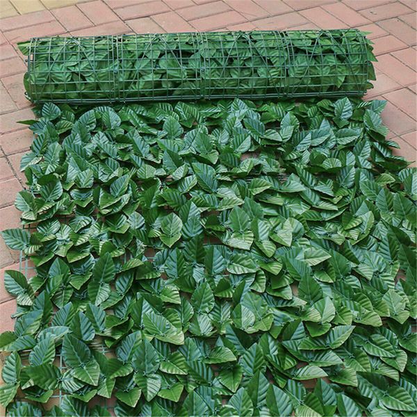 3m Artificial Hedge Fake Ivy Leaf Garden Fence Privacy Screening Roll Wall Panel