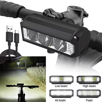 Waterproof Super Bright LED Bike Light USB Rechargeable Bicycle Front Headlight