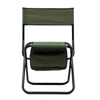 4-piece Folding Outdoor Chair with Storage Bag, Portable Chair for indoor, Outdoor Camping, Picnics and Fishing,Green