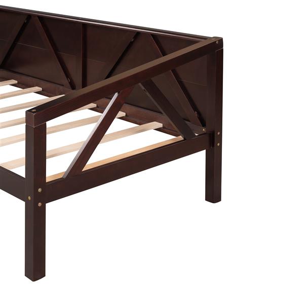 Twin size Daybed, Wood Slat Support, Espresso