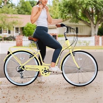 7 Speed, Steel Frame, Multiple Colors 26 Inch Ladies Bicycle