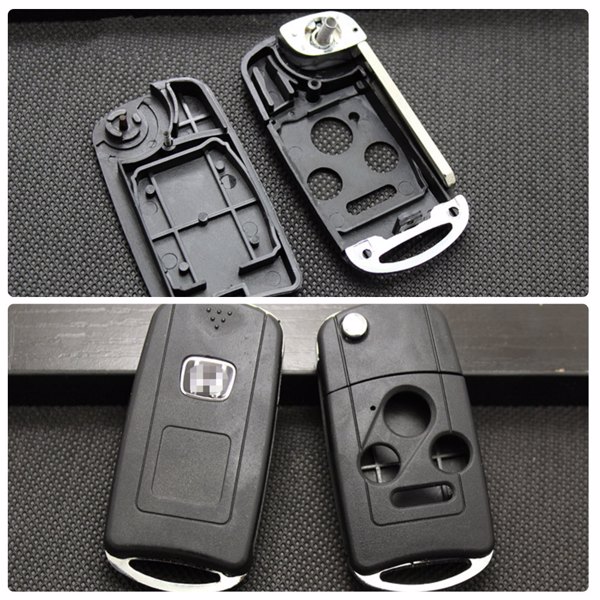 Key Shell Remote Case Fob for Honda Accord Civic CRV Polit Fit 3+1 Button