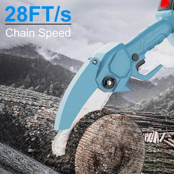 Mini 4In&6In Two Sizes Chainsaws Super Handheld Rechargeable Chain Saw With mini chain saw is an excellent tool Small Electric Chainsaws Battery Powered For Wood/Trees Cutting No shipments on weekend