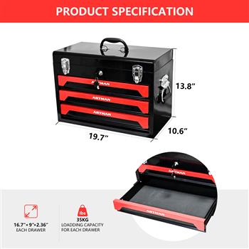 3 Drawers Tool Box