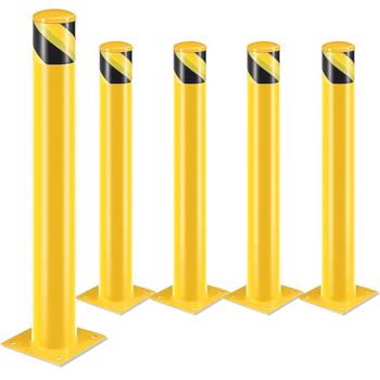 Safety Bollard Post, 36\\'\\' x 4.5\\" Steel Bollards, Yellow Powder Coated Parking Bollard, Safety Parking Barrier Post, for Traffic Sensitive Areas