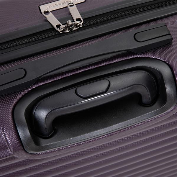 20" Carry on Luggage Lightweight Suitcase, Spinner Wheels, Purple