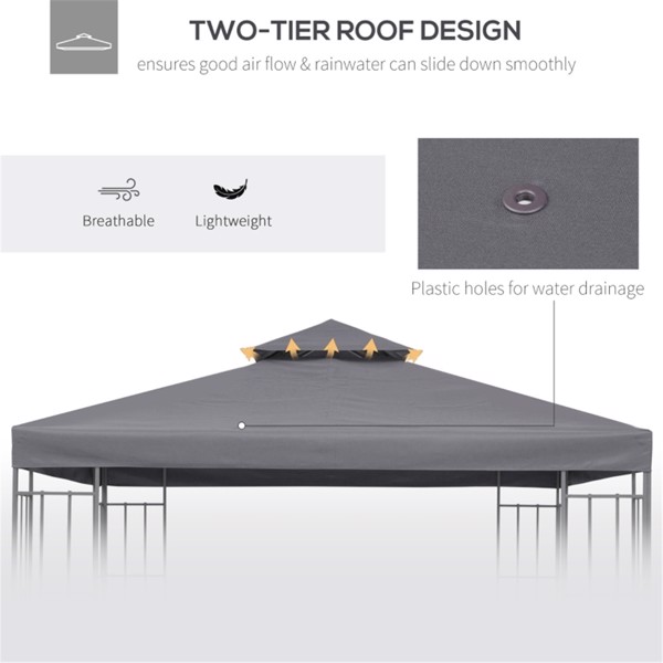 Gazebo Replacement Canopy -AS ( Amazon Shipping)（Prohibited by WalMart）