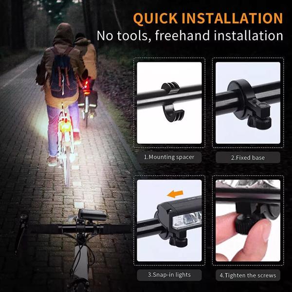 Waterproof Super Bright LED Bike Light USB Rechargeable Bicycle Front Headlight