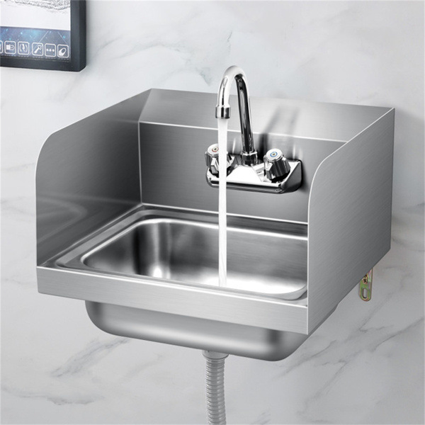 Wall mounted sink with faucet