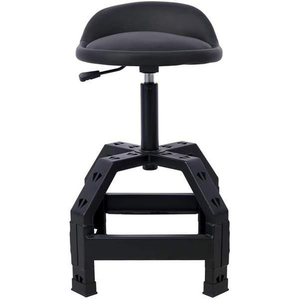 Pneumatic 360 Degree Swivel Stool, Mechanics Rolling Creeper Seat, Heavy Duty  Mechanics Stool,black