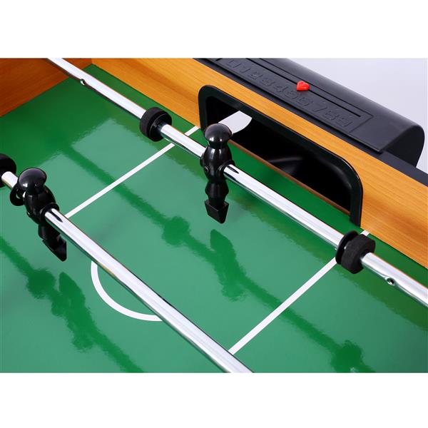 5-in-1 Multi-Game Table - Billiards, Push Hockey, Foosball, Ping Pong, and Basketball  brown /blue