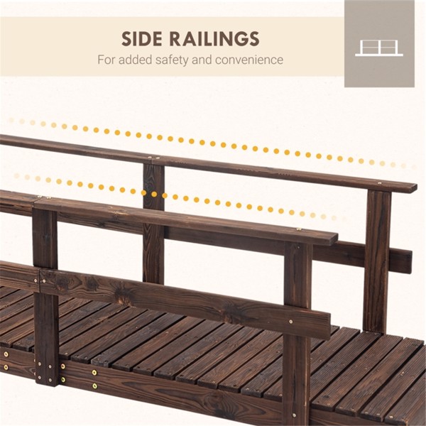 5 ft Wooden Garden Bridge Arc Footbridge ( Amazon Shipping)（Prohibited by WalMart）