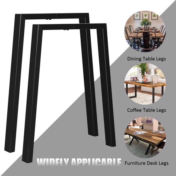 Metal Table Legs, Modern Office Desk Legs, Heavy Duty Iron and Industrial Design, DIY Metal Furniture Legs for Coffee Dinning Table, Bench Stool, Cabinet, Sofa, Chair