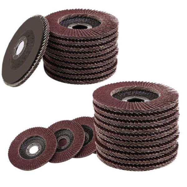 50x FLAP GRINDING SANDING DISCS 115mm 4.5" 40 60 80 120 GRIT ANGLE WHEEL