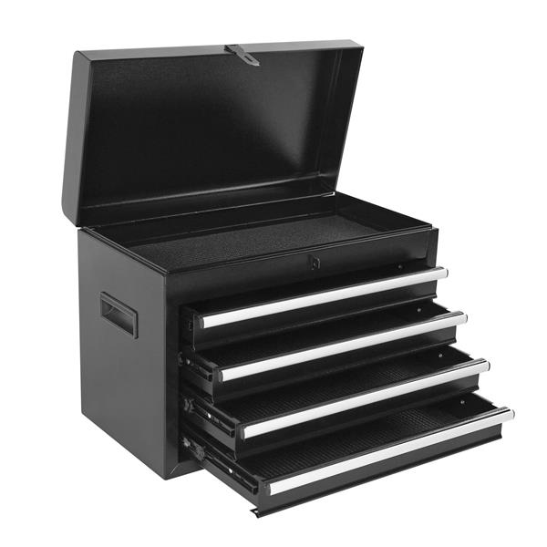 Rolling Garage Workshop Organizer Detachable 5 Drawer Tool Chest with Large Storage Cabinet and Adjustable Shelf, Black