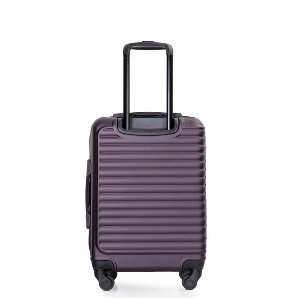 20" Carry on Luggage Lightweight Suitcase, Spinner Wheels, Purple