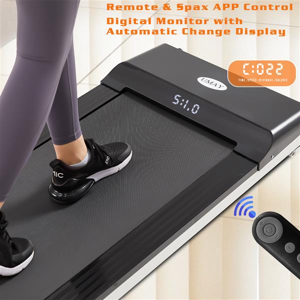 Walking Pad Treadmill Under Desk for Home Office Fitness, Mini Portable Treadmill with APP Remote Control and 16 Inch Running Area(Note: Forbidden to sell on Amazon)