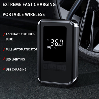 Mini Tire Inflator Tire Car Air Compressor LED Digital Display Air Compressor LED Lighting Can Be Used As A Power Bank: Use A 4000mAh Wireless Tire Inflator to Inflate Your Car/Motorcycle Tires/Bicycl