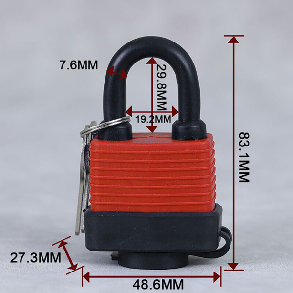 2 X Heavy Duty Weatherproof Padlock Outdoor Shed Security Anti Rust With Keys UK