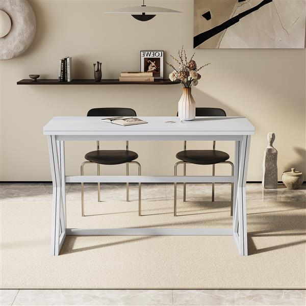 Winsome Wood Drop Leaf High Table, white