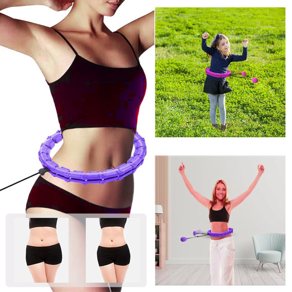 24 Smart Weighted Hula Hoop With Ball 48 Knots Smart Hula Hoop Fitness Hula Hoop