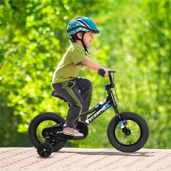 Kids' Bike 16 Inch Wheels, 1-Speed Boys Girls Child Bicycles For4-7Years, With Removable Training Wheels Baby Toys,  Front V Brake, Rear Holding Brake