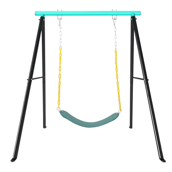 Swing Sets for Backyard, Porch Swing with Heavy-Duty A Frame, 440lbs Baby Swing Outdoor, Patio Swing with Stand for Kids Backyard Playground Park