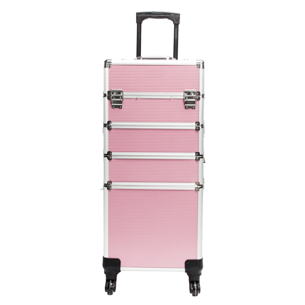 4 in 1 Aluminum Cosmetic Makeup Case Tattoo Box Pink