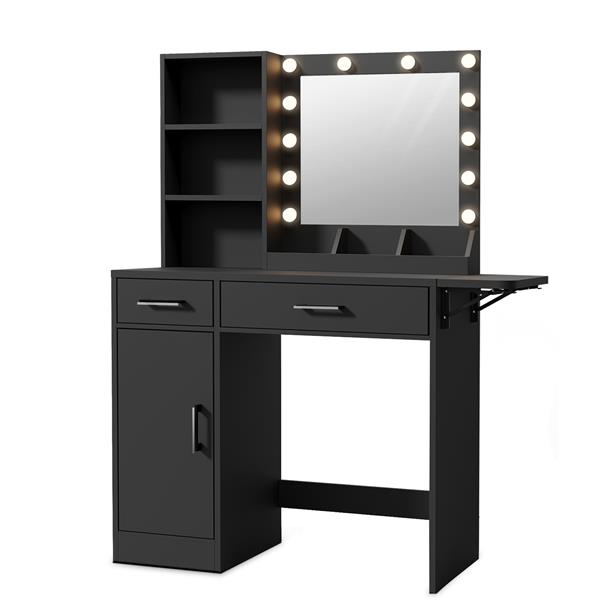 Makeup Vanity Desk with LED Lighted Mirror