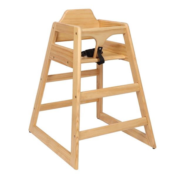 Wooden Double Solid Wood Feeding, Eat & Grow Portable High, Easy to Clean Baby Booster Chair in Natural Finish