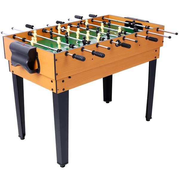 5-in-1 Multi-Game Table - Billiards, Push Hockey, Foosball, Ping Pong, and Basketball  brown /blue