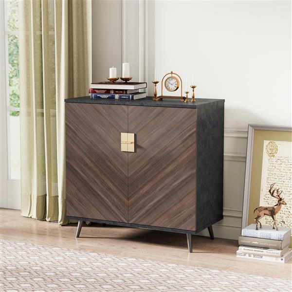 Accent Storage Cabinet with Doors, Bar Cabinet Buffet Cabinet with Storage for Living Room, Hallway, Bedroom