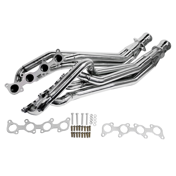 Stainless Steel Exhaust Header Set Polished for 2011-2016 Mustang GT 5.0L/V8