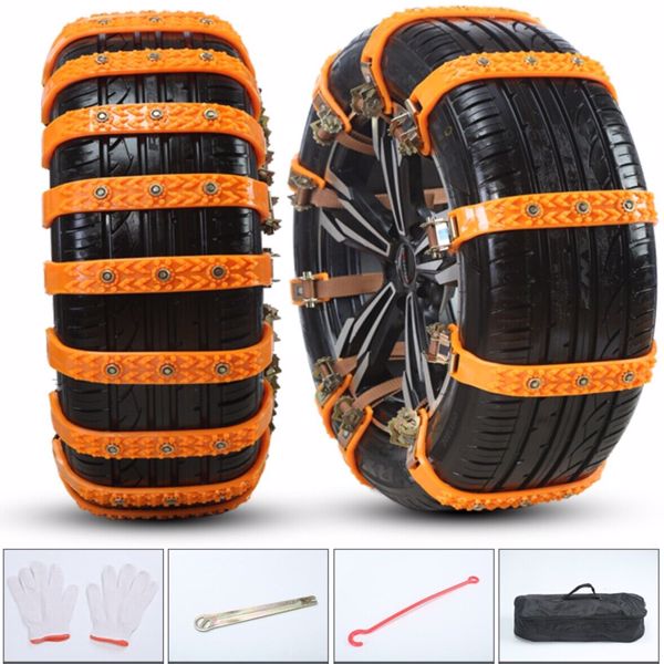 8X Snow Tire Chain for Car Truck SUV Anti-Skid Winter Emergency Muddy Driving