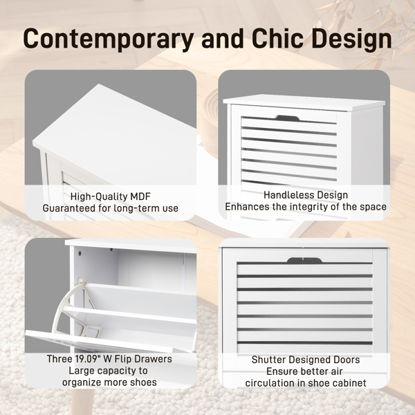 2-door louvered shoe cabinet