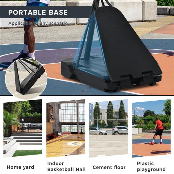 Portable Basketball Hoop Basketball System 8-10ft Height Adjustable for Youth Adults LED Basketball Hoop Lights, Colorful lights, Waterproof,Super Bright to Play at Night Outdoors,Good Gift for Kids