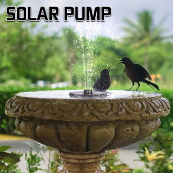 300L/H Solar Powered Water Pump Garden Pool Pond 8LED Fish Aquarium Fountain 3W