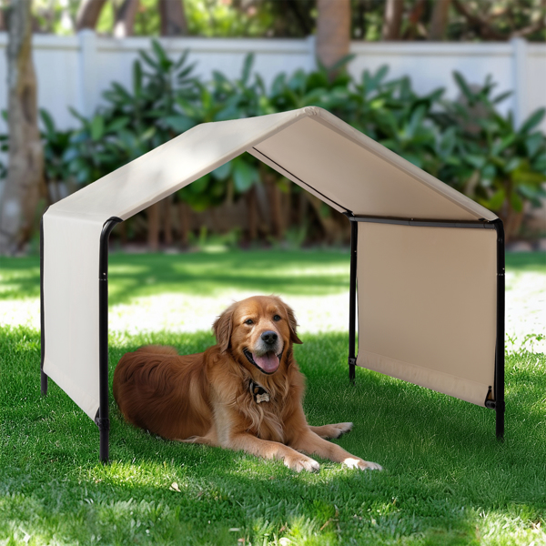 4*4*3.3FT  Dog Tent Creamy White