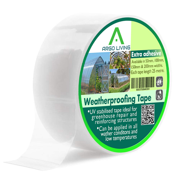 Polytunnel Greenhouse Clear Polythene Repair Tape 5cm, 10cm, 15cm, 20cm x 25m Lenght